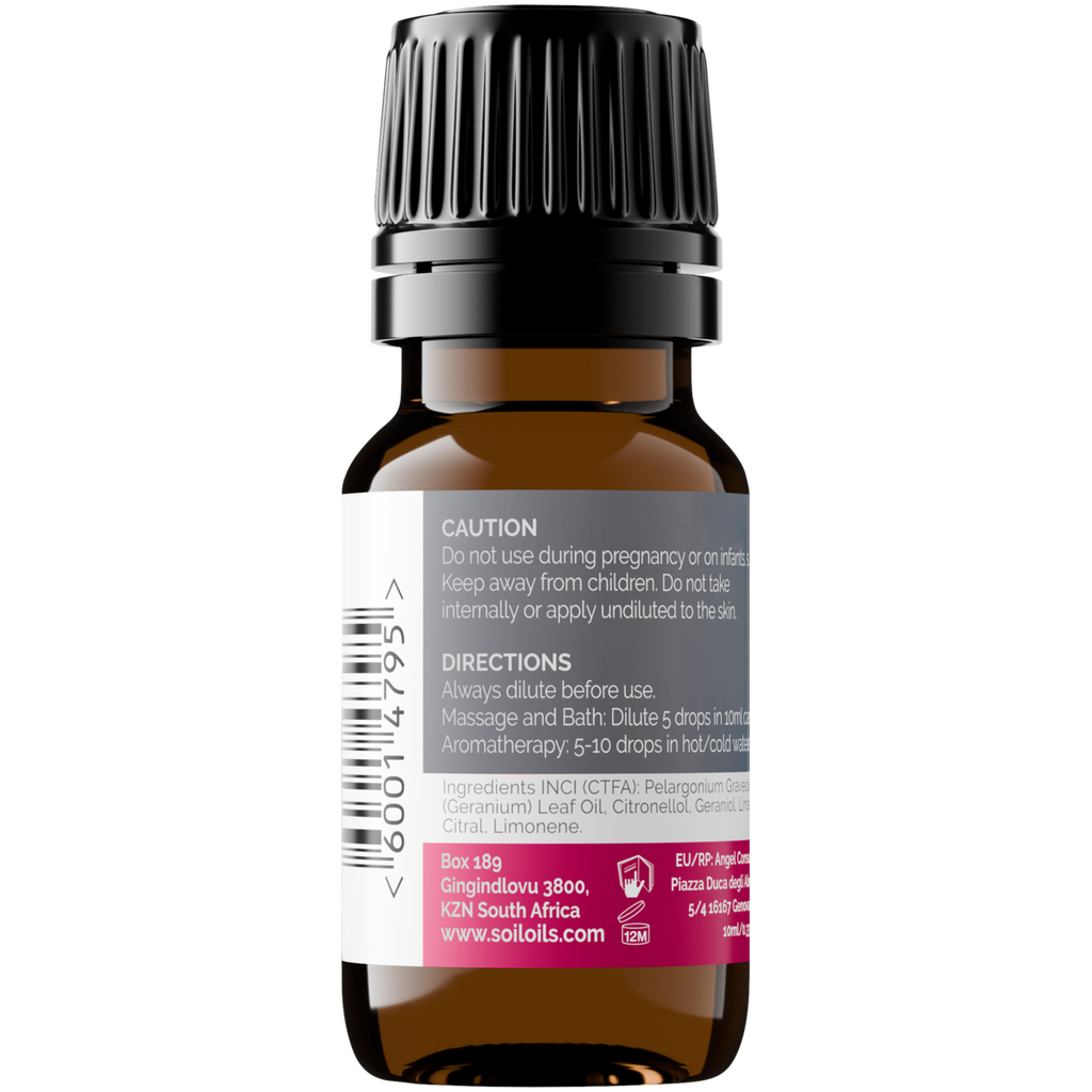 Organic Rose Geranium Essential Oil (Pelargoneum Graveolens) 10ml