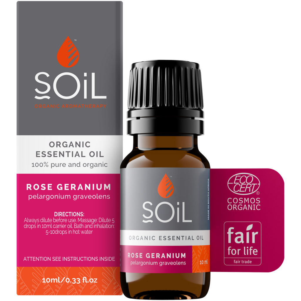 Organic Rose Geranium Essential Oil (Pelargoneum Graveolens) 10ml